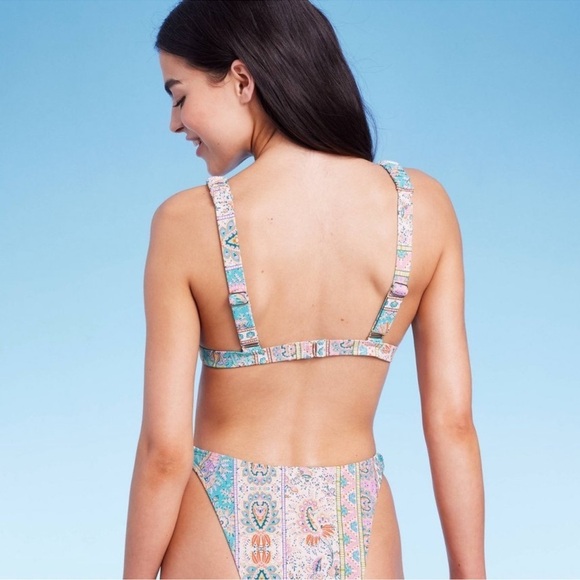 Wild Fable Paisley Bralette Bikini Top Size XL - Picture 7 of 8